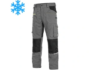 Kalhoty do pasu STRETCH, zimní, šedo-černé