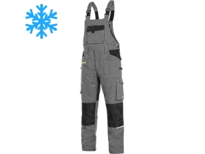 Kalhoty s laclem STRETCH, zimní, šedo-černé