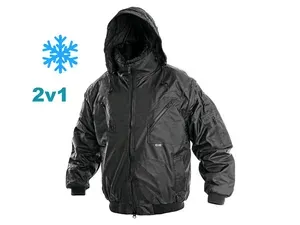 Bunda PILOT zimní 2v1, pánská, černá