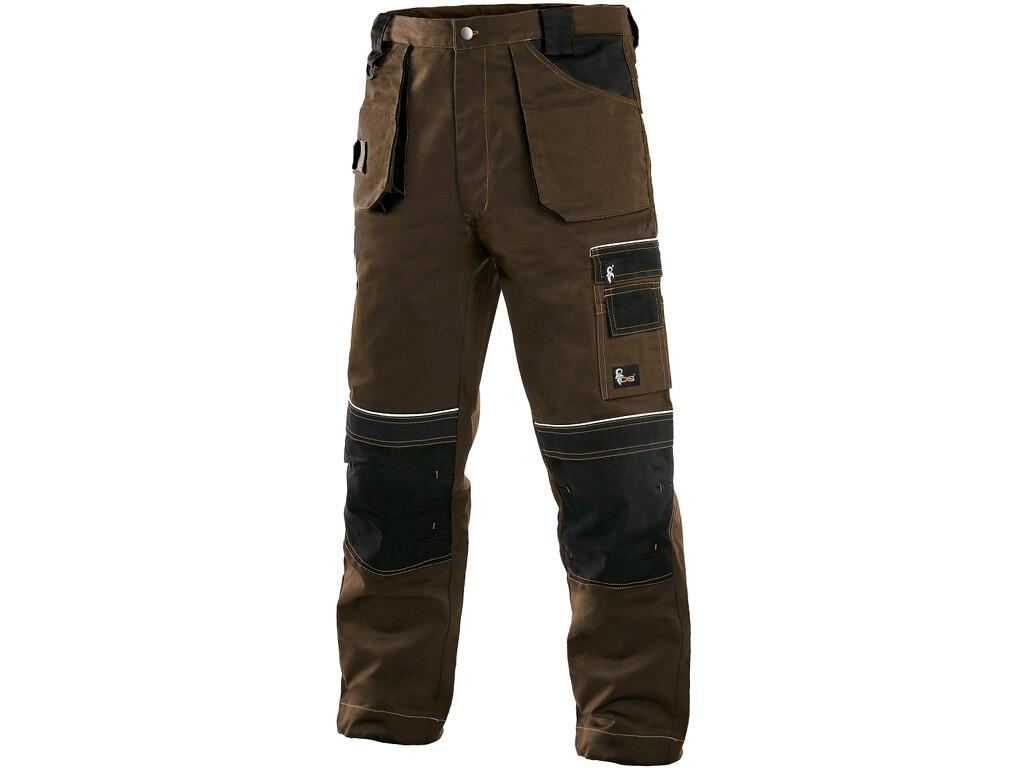 Kalhoty do pasu ORION TEODOR, hnědo- černé