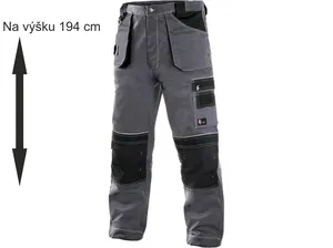 Kalhoty do pasu ORION TEODOR prodloužené, šedo - černé