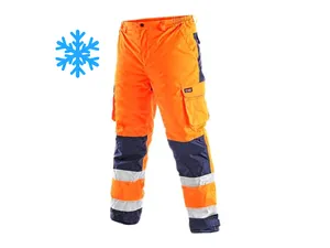 Kalhoty do pasu CARDIFF výstražné, zimní, oranžovo-modré