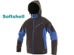 Bunda SACRAMENTO softshellová, pánská, šedo-modrá