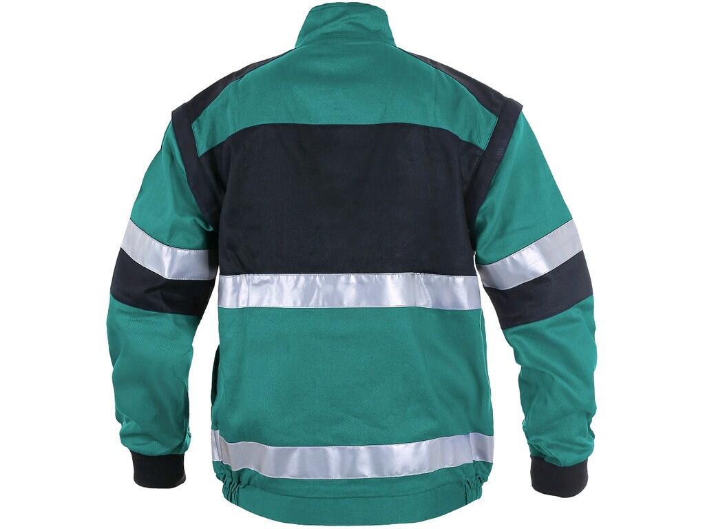 Blůza LUXY BRIGHT montérková s refl. pruhy, zeleno-černá