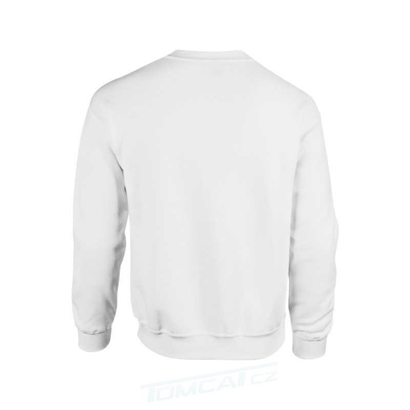 Mikina GILDAN klasik s kulatým výstřihem, bílá