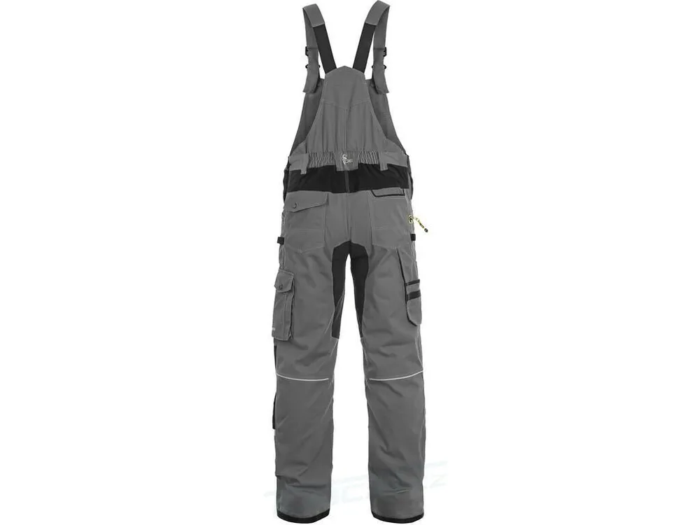 Kalhoty s laclem STRETCH, zkrácené, pánské, šedo-černé