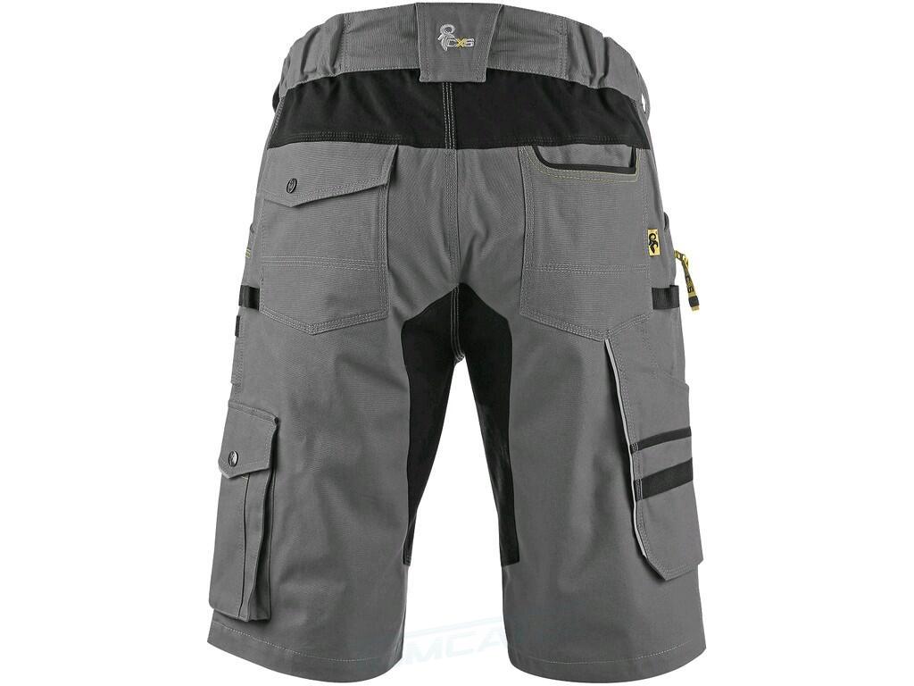 Kraťasy STRETCH, pánské, šedo-černé