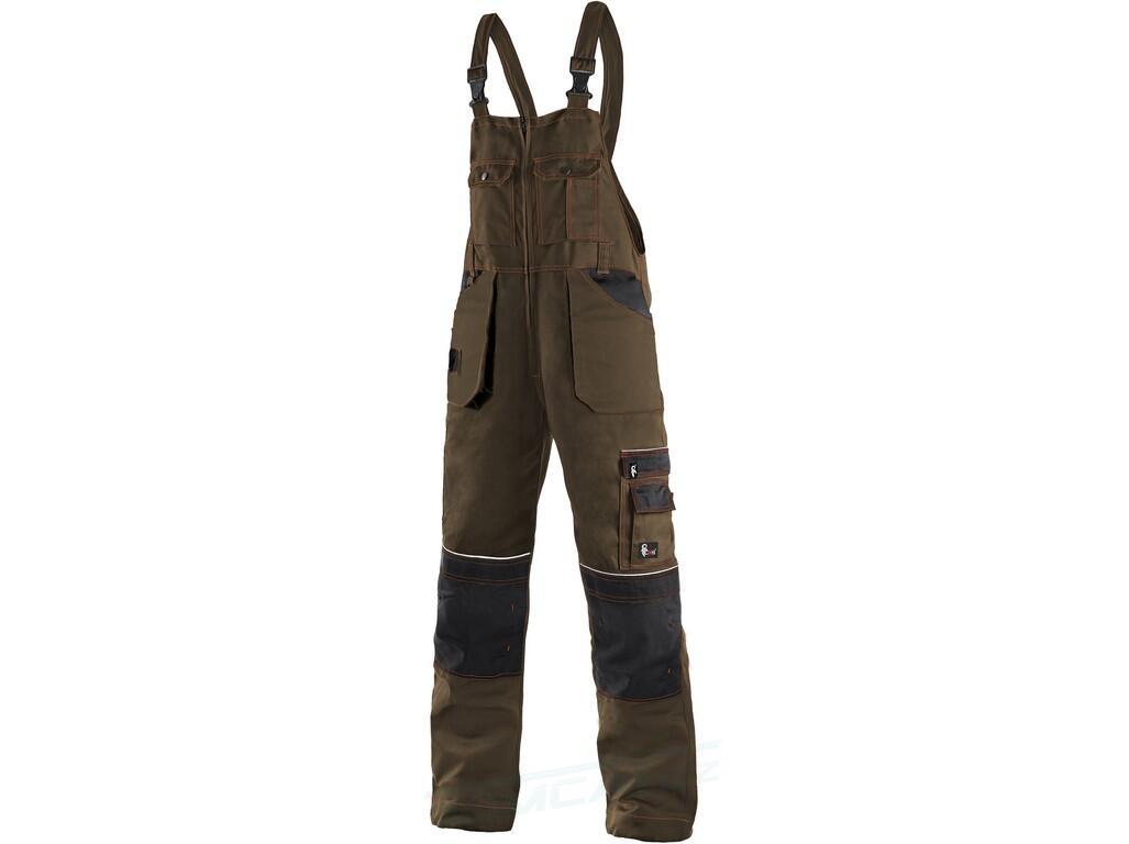 Kalhoty s laclem ORION KRYŠTOF, hnědo - černé