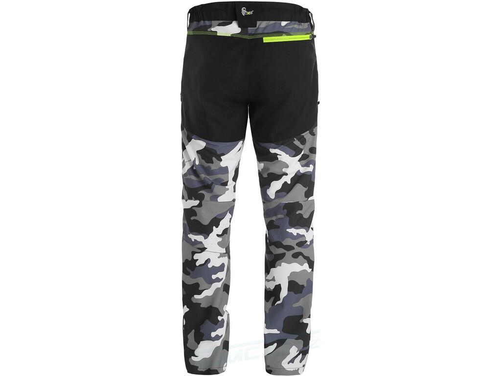 Kalhoty DIXON do pasu, bílo-šedé, maskáčové