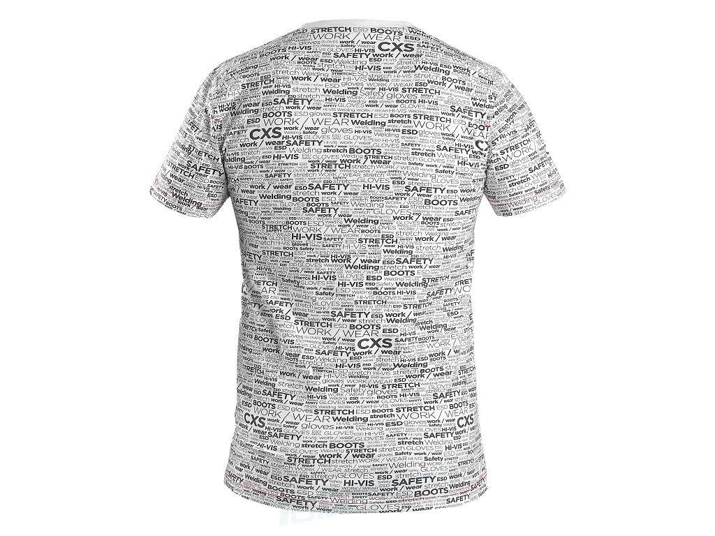 Tričko DARREN s kr.rukávem, bílé s potiskem