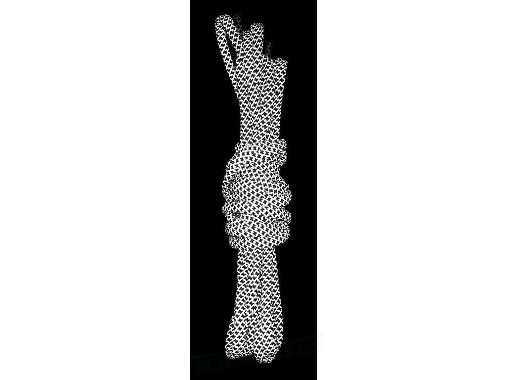 Tkaničky do obuvi REFLEXNÍ kulaté 130cm, černé