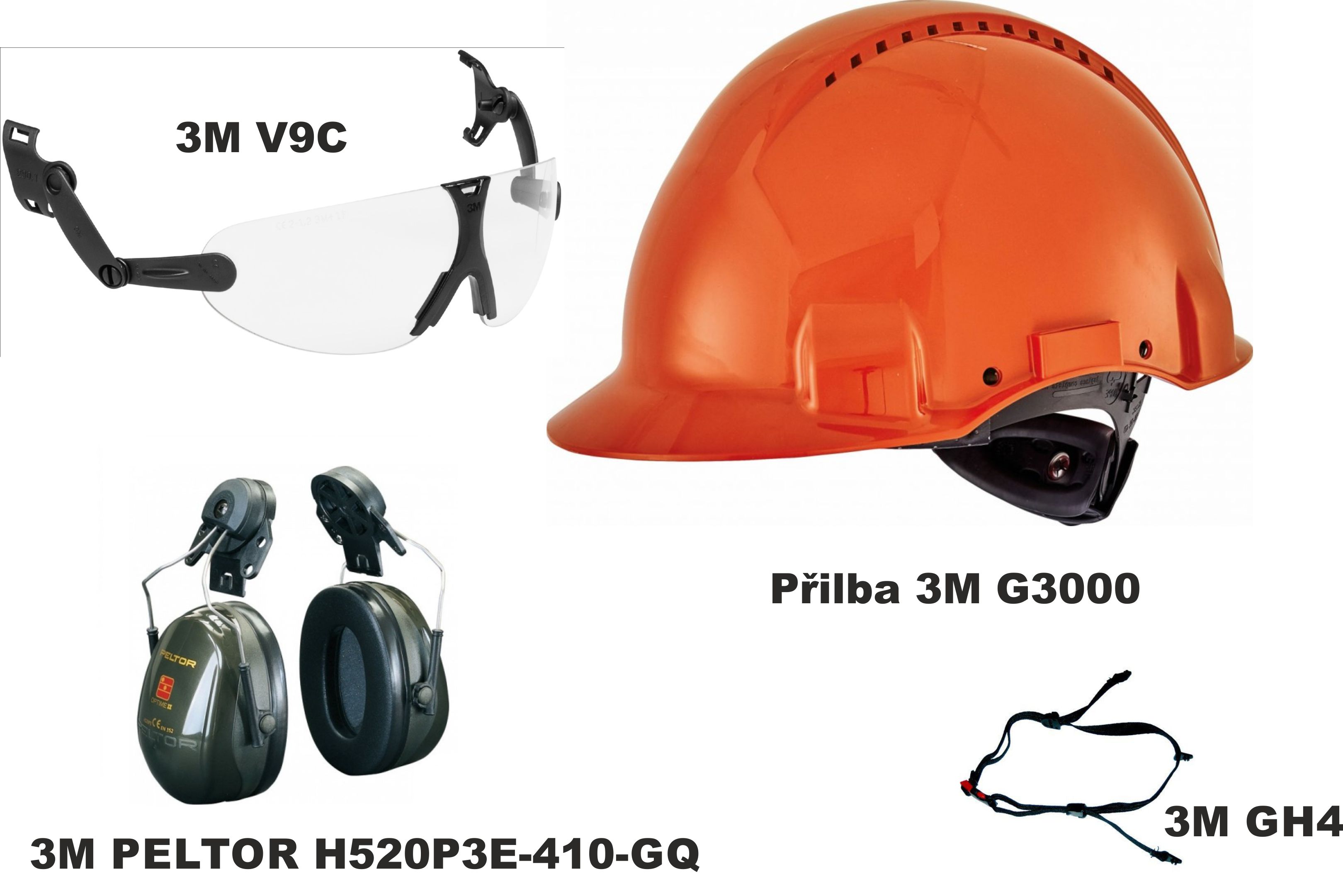 Brýle 3M V9C integrované, čirý zorník