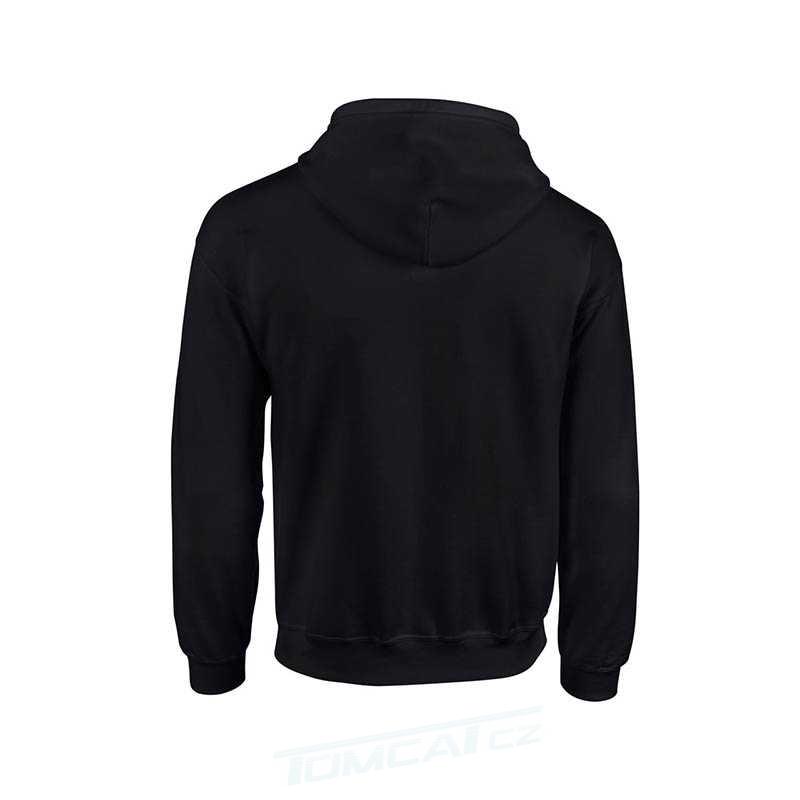 Mikina GILDAN UNI na zip s kapucí, kapsy klokanka, černá