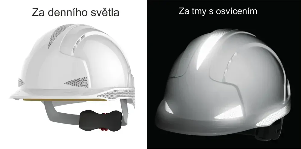 Reflexní nálepky na přilby