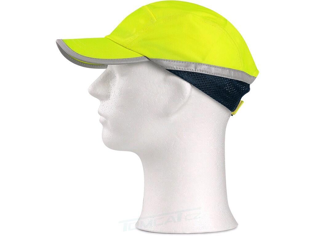 Čepice CRAN s plastovou výztuhou SM923. fluorescenční žlutá