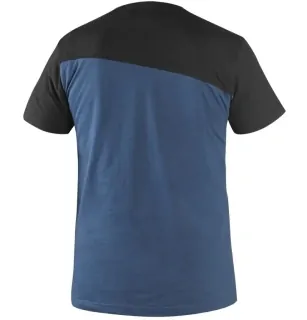 Tričko OLSEN pánské, kr.rukáv, petrol-černé