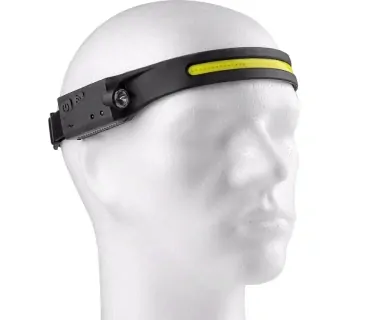 LED čelovka se svítícím led páskem