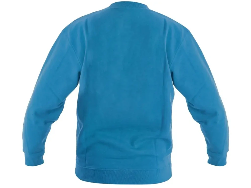 Mikina ODEON klasik s kulatým výstřihem, azurově modrá