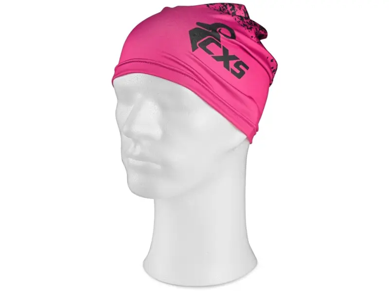 Šátek multifunkční LORY, 23x45, černo - růžový