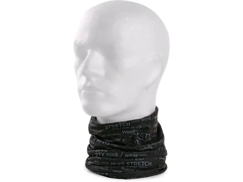 Šátek multifunkční DARREN, potisk CXS logo, černý