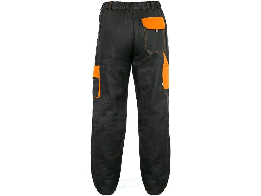 Kalhoty do pasu LUXY JOSEF, černo-oranžové