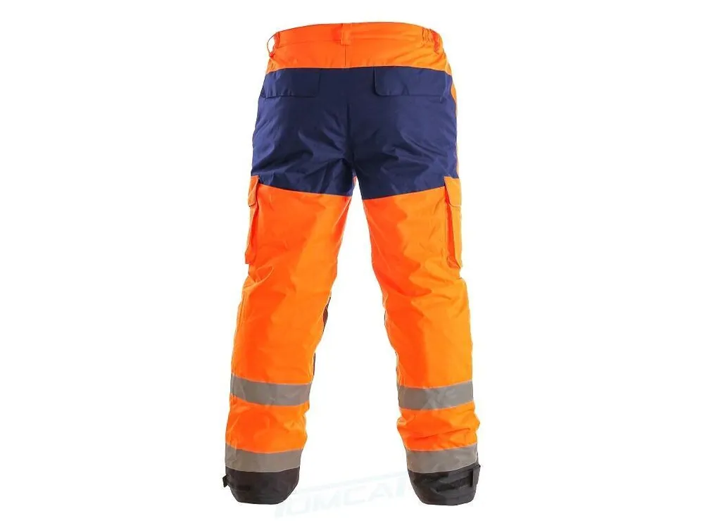 Kalhoty do pasu CARDIFF výstražné, zimní, oranžovo-modré