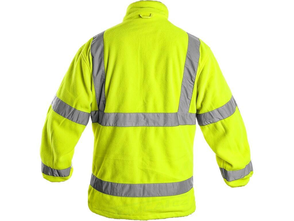 Mikina PRESTON fleecová, reflexní žlutá