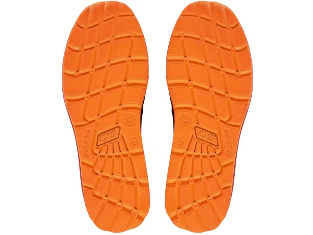 Obuv TEXLINE CRES S1 polobotka, černo-oranžová