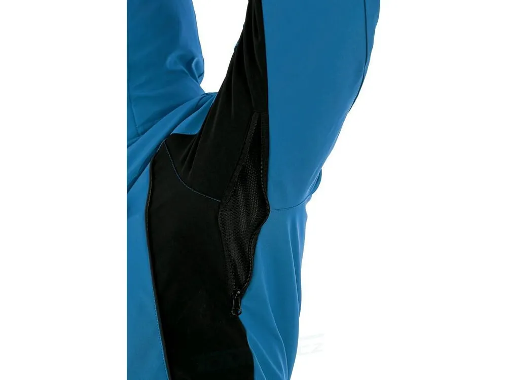 Bunda VEGAS softshellová, zimní, pánská, modro-černá