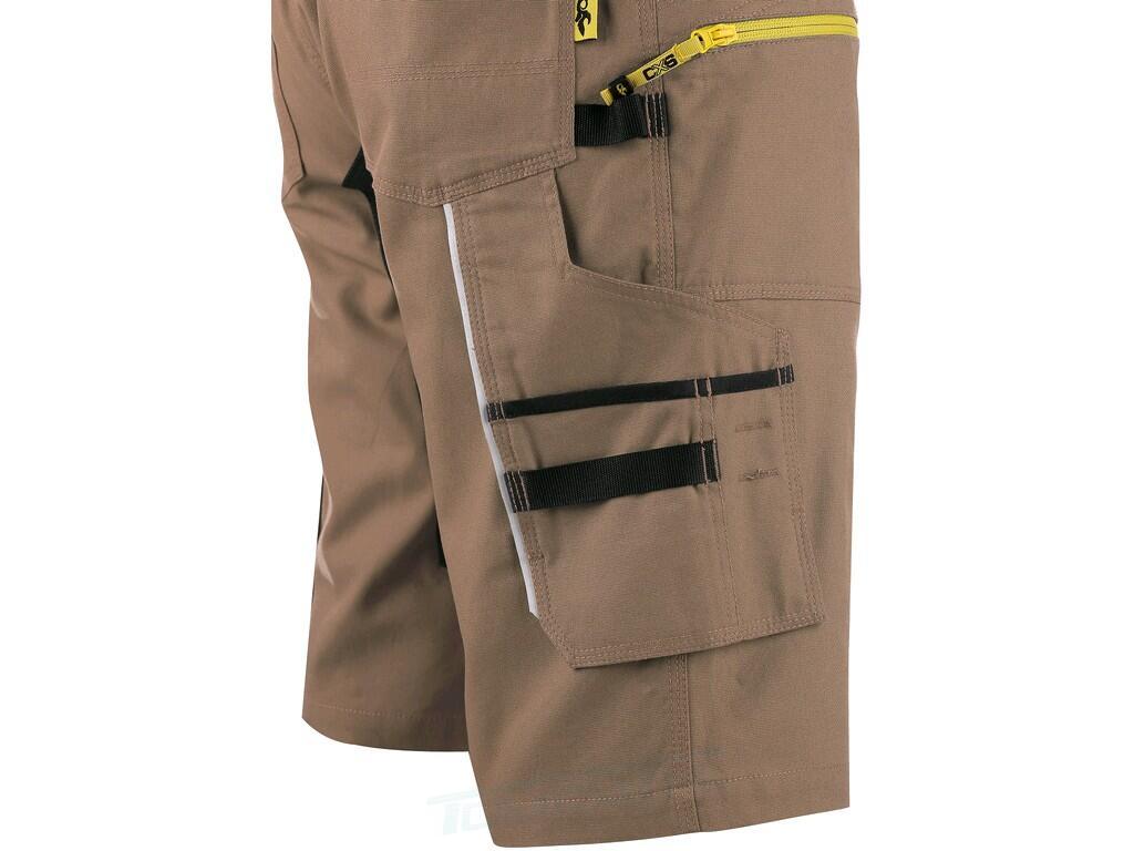 Kraťasy STRETCH, pánské, béžovo-černé