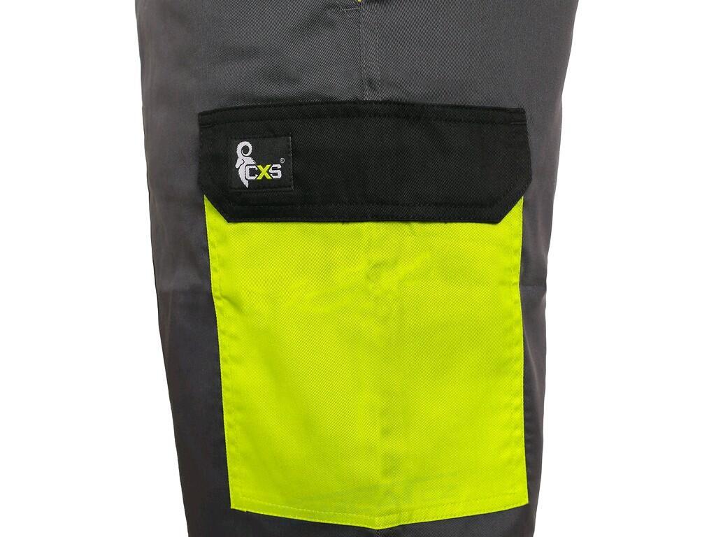 Kalhoty do pasu PHOENIX CEFEUS šedo-žluté