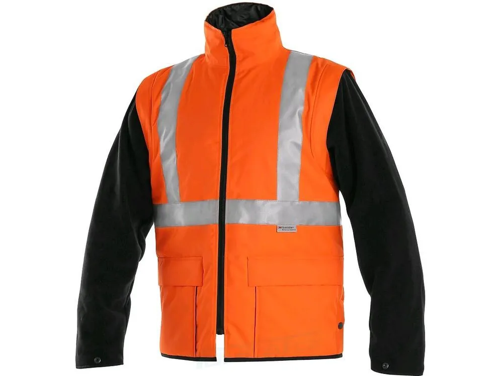 Bunda LONDON zimní výstražná 5v1, oranžovo-modrá