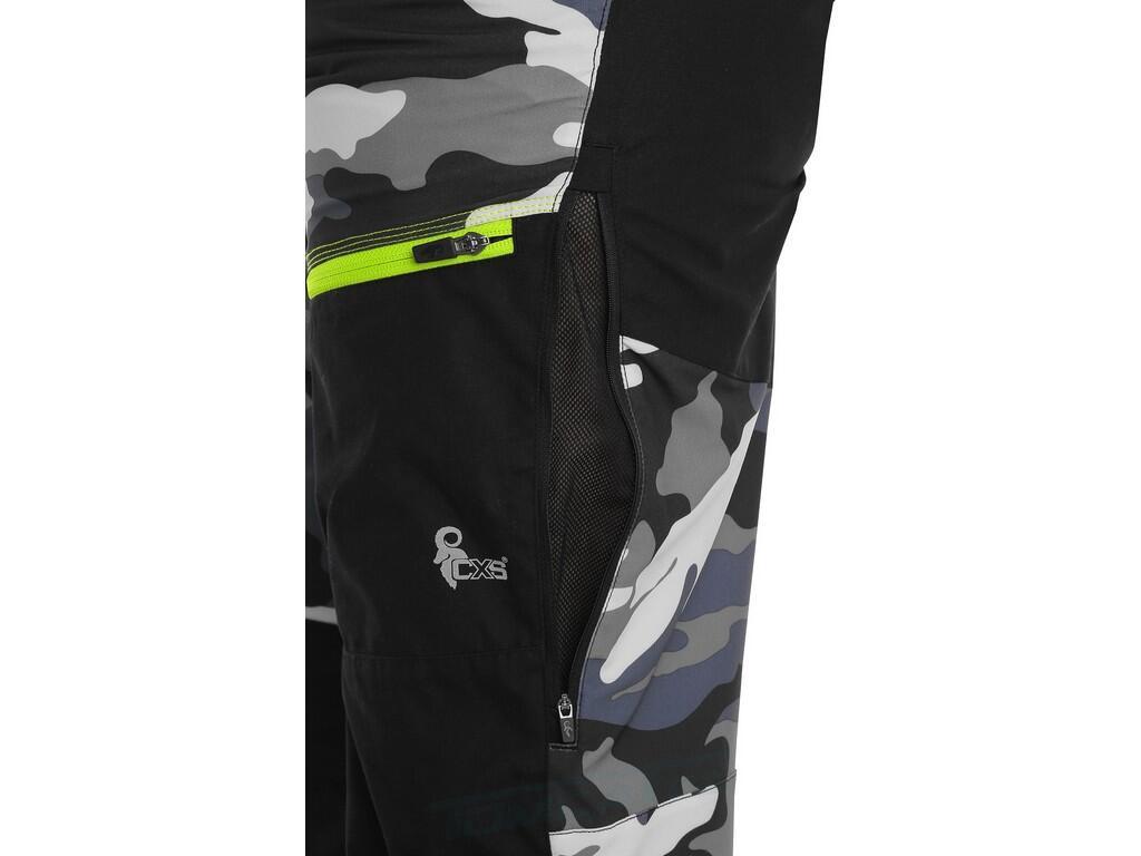 Kalhoty DIXON do pasu, bílo-šedé, maskáčové