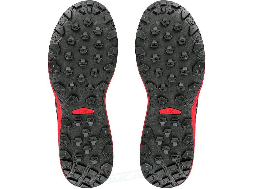 Obuv SPORT polobotka, černo-červená