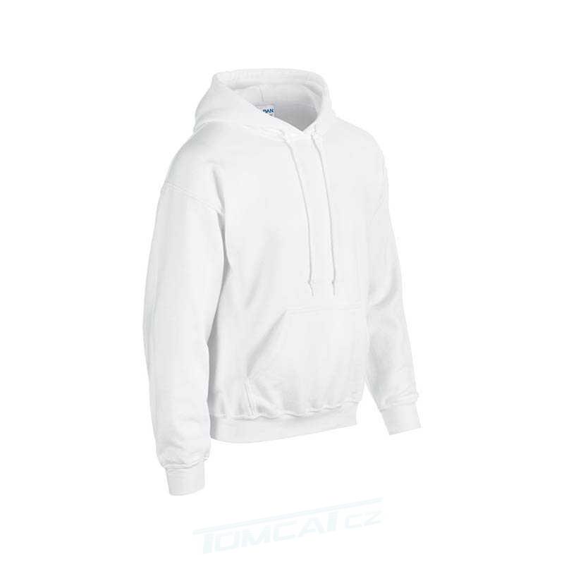 Mikina GILDAN UNI s kapucí, klokanka, bílá