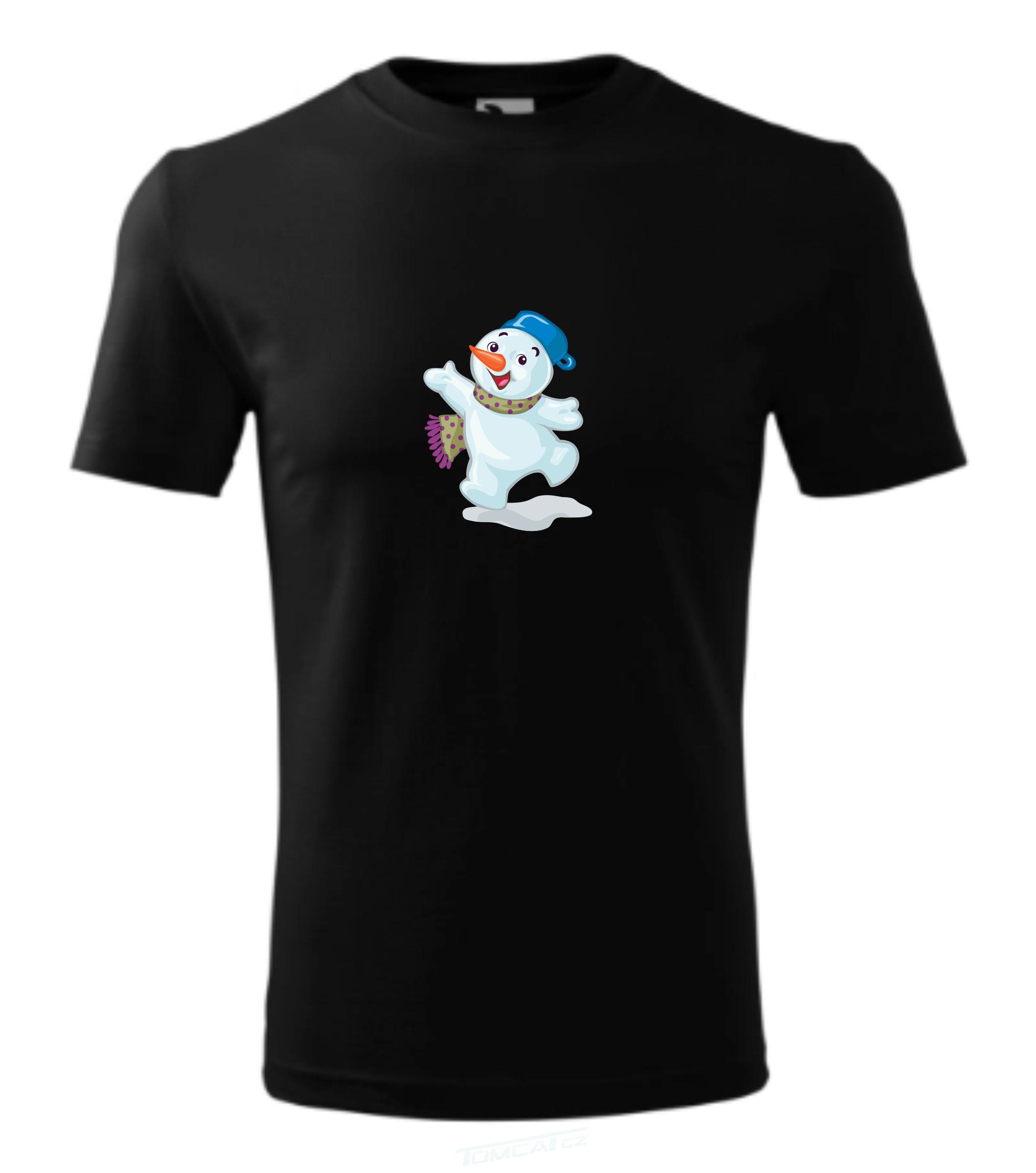 Potisk Sněhulák se šálou 