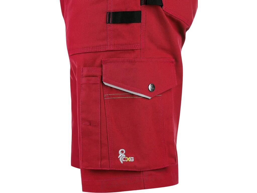 Kraťasy STRETCH, pánské, červeno-černé