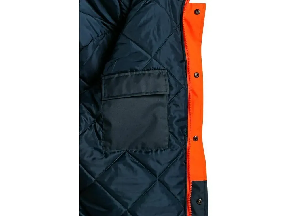 Bunda OXFORD zimní reflexní, oranž.-modrá 