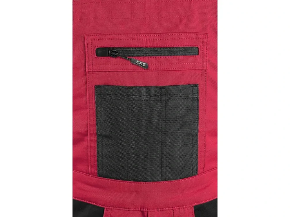 Kalhoty s laclem SOLIS FLEX pánské, červeno-černé  