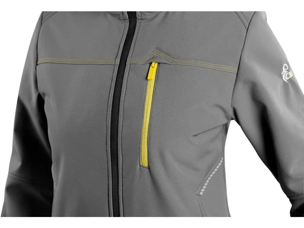 Bunda STRETCH softshellová, dámská, šedá