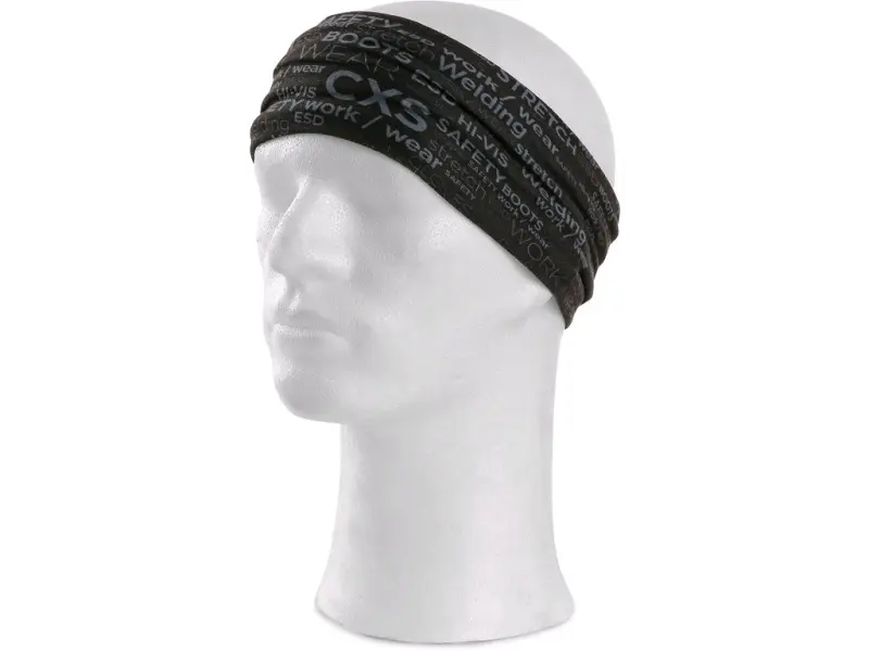 Šátek multifunkční DARREN, potisk CXS logo, černý