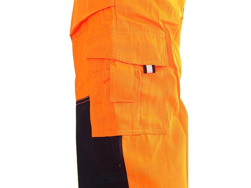 Kalhoty s laclem NORWICH výstražné, oranžovo-modré