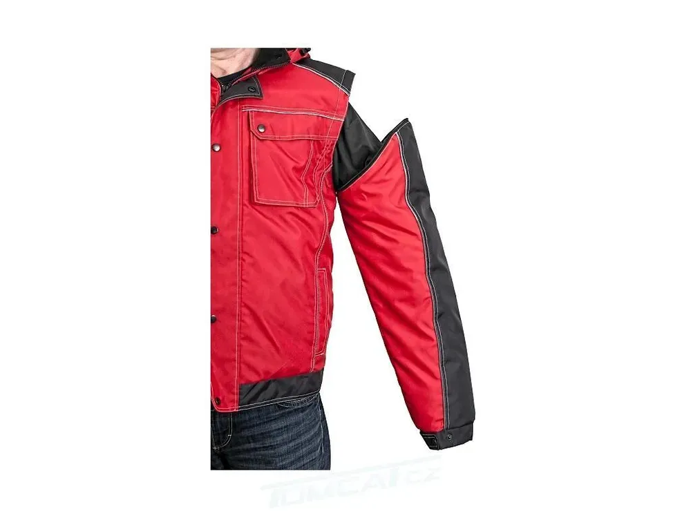 Bunda IRVINE zimní 2v1, pánská, červeno-černá