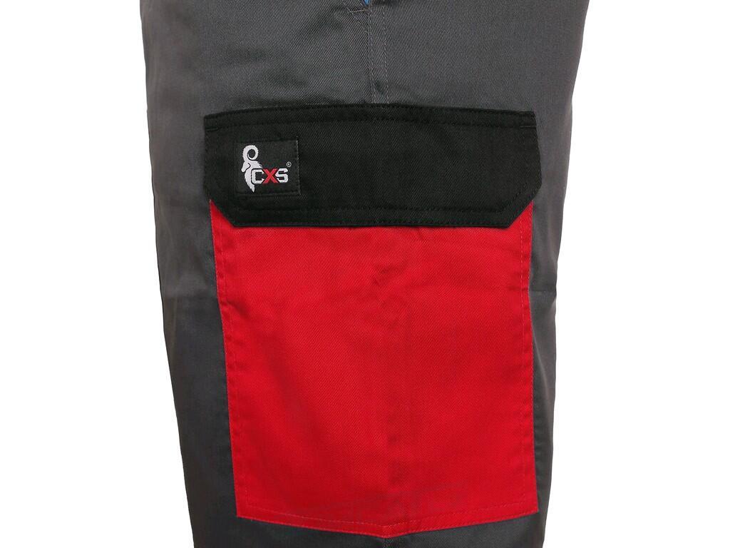 Kalhoty s laclem PHOENIX CRONOS šedo-červené