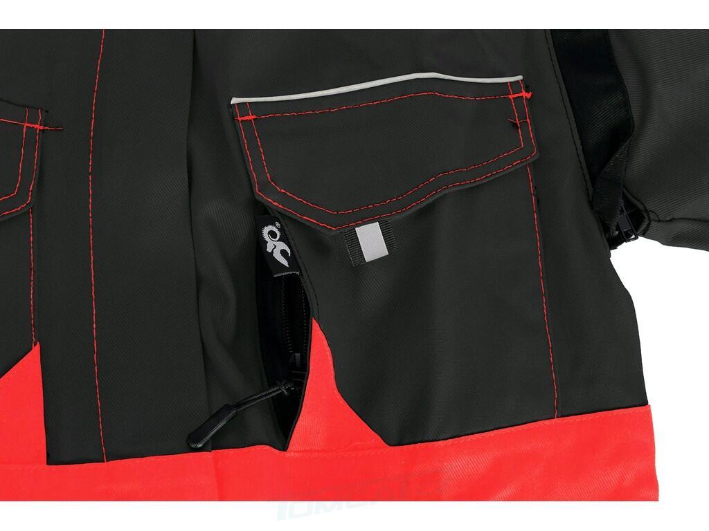 Kombinéza LUXY ROBERT, montérková, černo-červená, 260g/m2