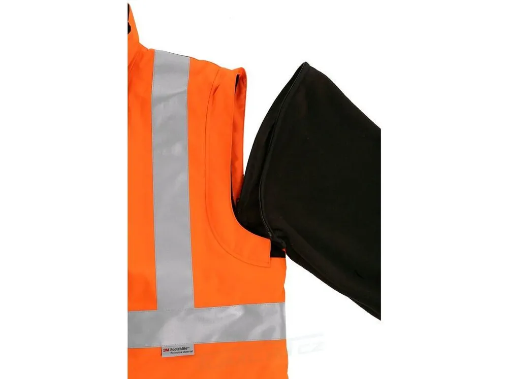 Bunda LONDON zimní výstražná 5v1, oranžovo-modrá