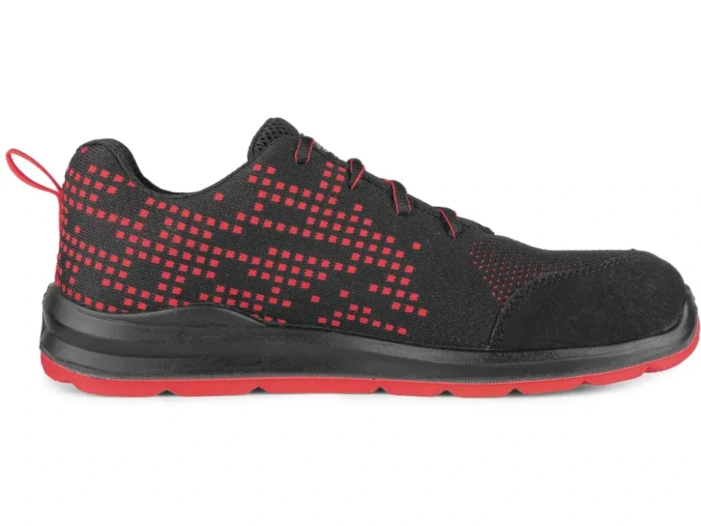 Obuv TEXLINE DOLIN S1 polobotka, černo-červená