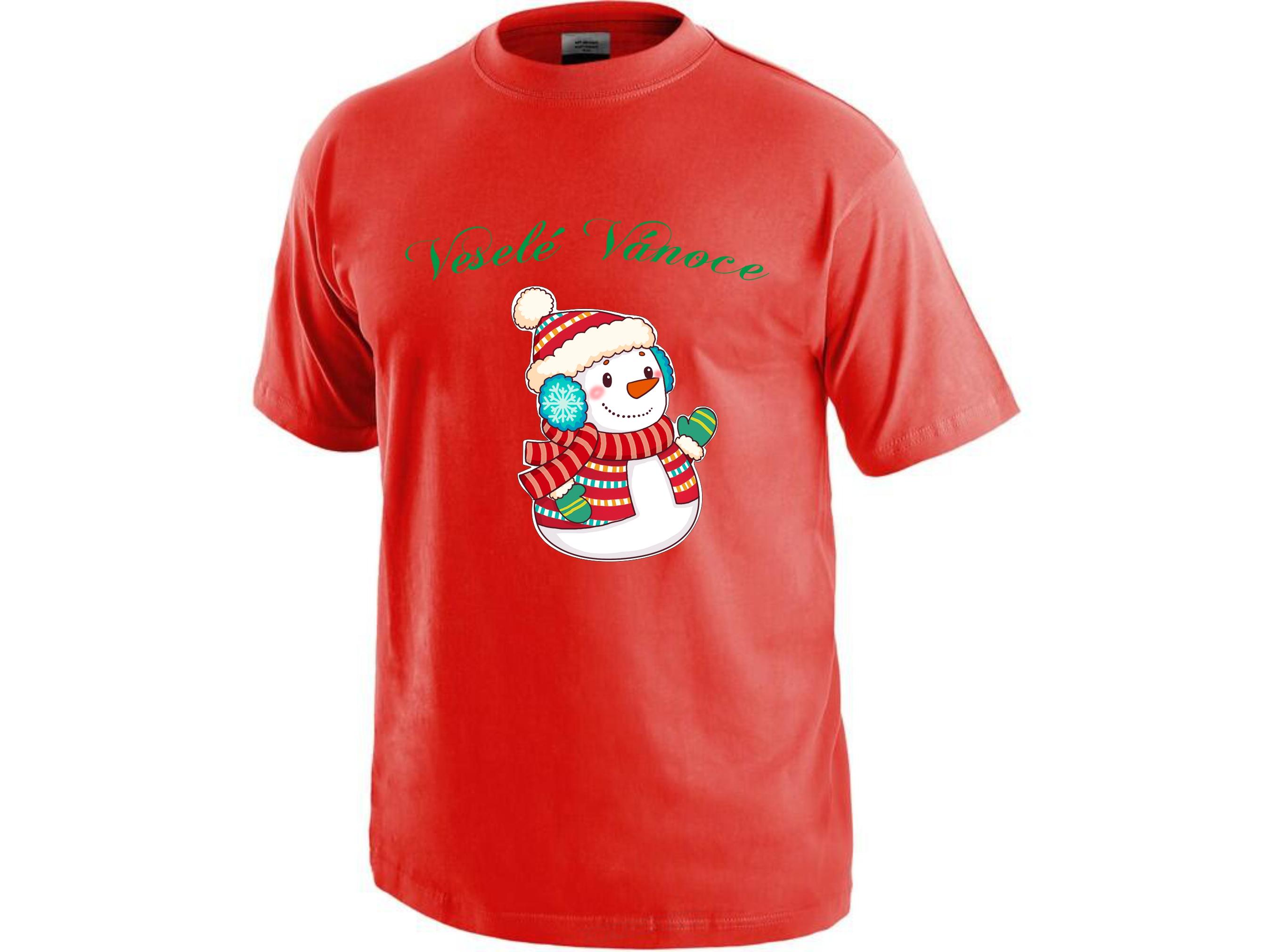 Potisk Kreslený sněhulák 