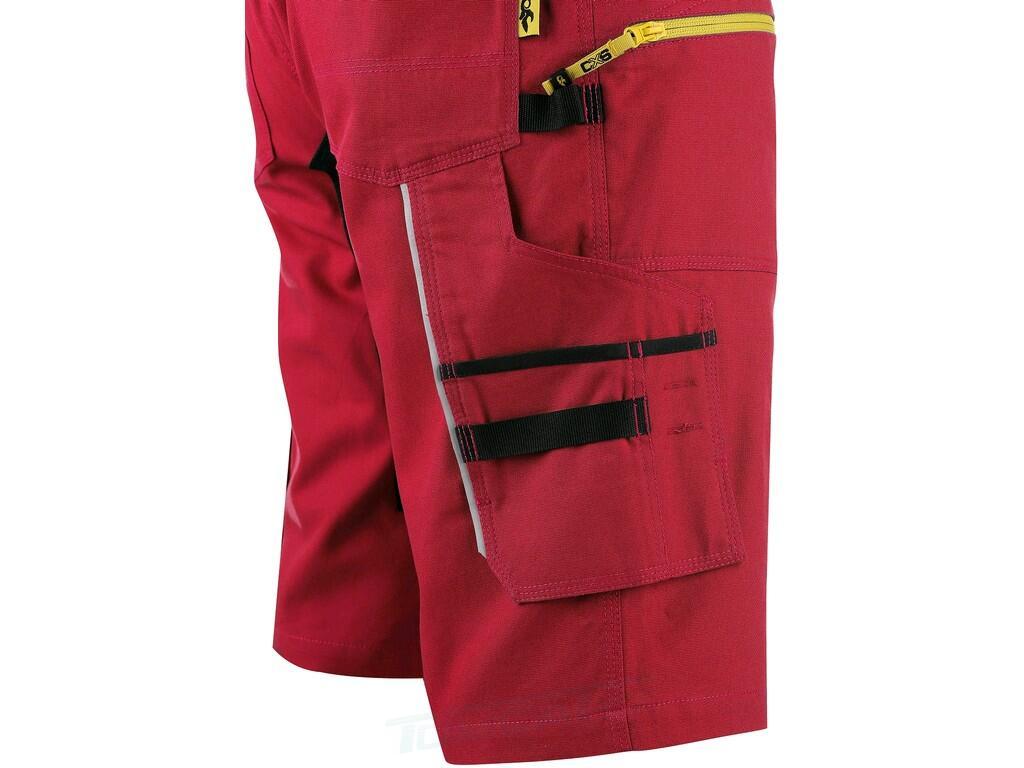 Kraťasy STRETCH, pánské, červeno-černé