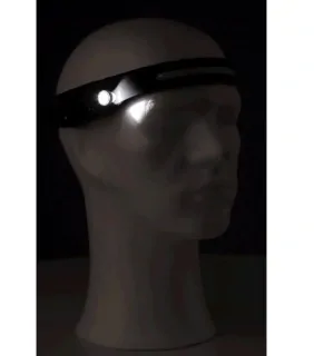 LED čelovka se svítícím led páskem
